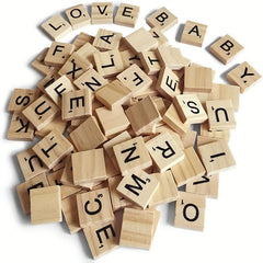 100PCS Scrabble Letters For Crafts Wood Scrabble Tiles DIY