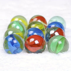 60 Pieces 16mm Stained Glass Marbles for Kids, Running Games, Collectibles