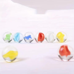 60 Pieces 16mm Stained Glass Marbles for Kids, Running Games, Collectibles