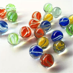 60 Pieces 16mm Stained Glass Marbles for Kids, Running Games, Collectibles