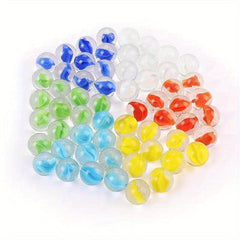 60 Pieces 16mm Stained Glass Marbles for Kids, Running Games, Collectibles