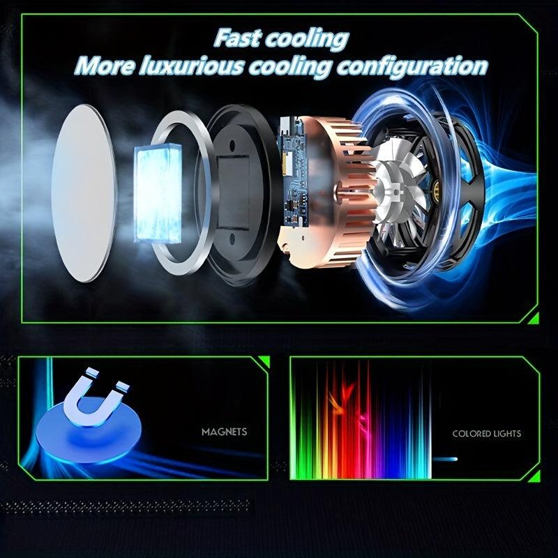 S6 Game Cooler Magnetic Semiconductor Radiator RGB Light PUBG Live Broadcast
