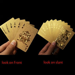 Golden Plated Playing Cards for Parties & Waterproof