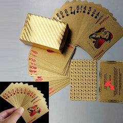 Golden Plated Playing Cards for Parties & Waterproof