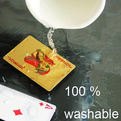 Golden Plated Playing Cards for Parties & Waterproof