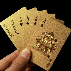 Golden Plated Playing Cards for Parties & Waterproof