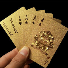 Golden Plated Playing Cards for Parties & Waterproof