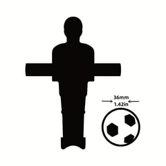 3pcs Football Billiards 3 61 Cm Table Football