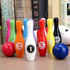 Wooden Bowling Toys Set for Toddlers, Indoor Outdoor Game Gift for Kids
