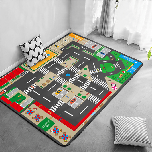 Colorful Cartoon Kids Play Rug for Bedroom Decor