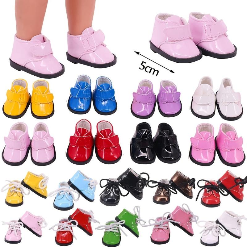14 Inch American Doll Leather Shoes for Bjd Dolls