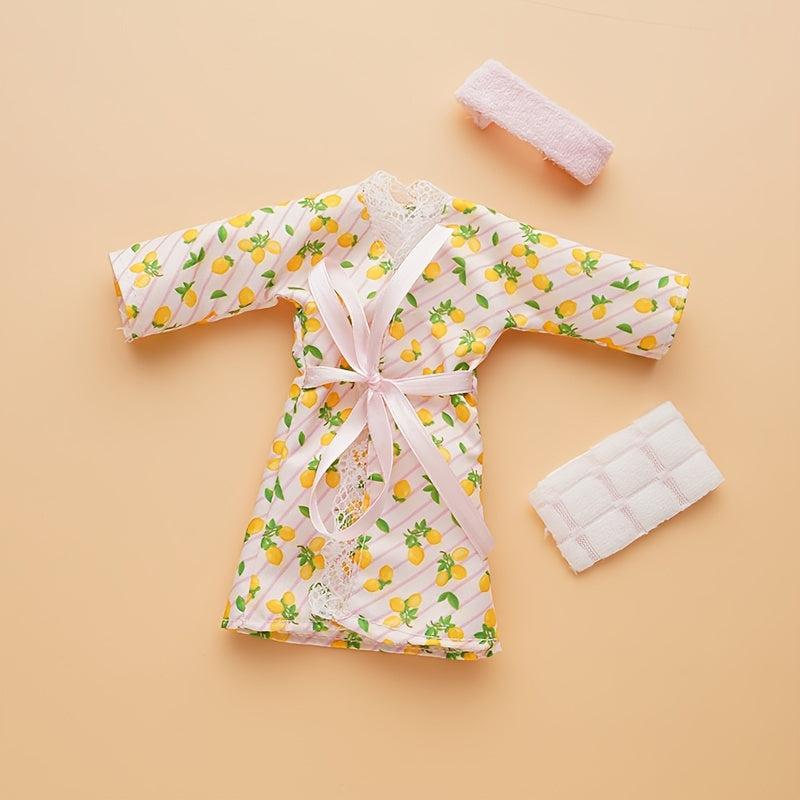 Doll Accessories Set Bathrobe Hair Band Towel Pajama Gift 1 6 Princess Dolls
