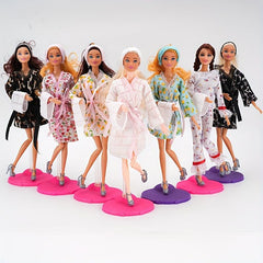 Doll Accessories Set Bathrobe Hair Band Towel Pajama Gift 1 6 Princess Dolls