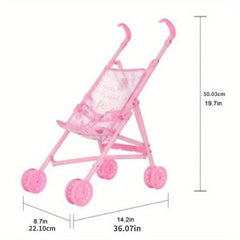 Doll Stroller Nursery Furniture Toys Foldable with Doll