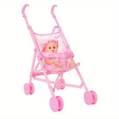 Doll Stroller Nursery Furniture Toys Foldable with Doll