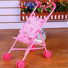 Doll Stroller Nursery Furniture Toys Foldable with Doll