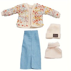 8 Inch Doll Coat Skirt Shirt Cap Set Halloween Thanksgiving Christmas Gift