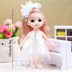6-7in Joint Removable Toy Doll Princess Doll Toy Gift Christmas Present