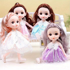 6-7in Joint Removable Toy Doll Princess Doll Toy Gift Christmas Present