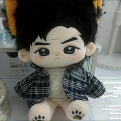 Plaid Jacket Shirt for Plush Cartoon Doll - Gift for Holidays