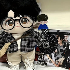 Plaid Jacket Shirt for Plush Cartoon Doll - Gift for Holidays