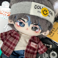 Plaid Jacket Shirt for Plush Cartoon Doll - Gift for Holidays