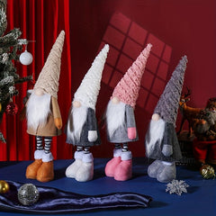 1PC Christmas Plush Telescopic Doll Decoration Gift