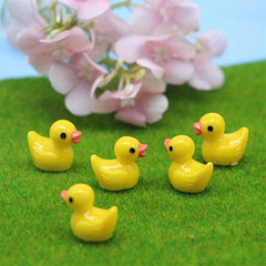 50pcs Mini Resin Ducks DIY Garden Decoration Dollhouse Little Yellow Duck