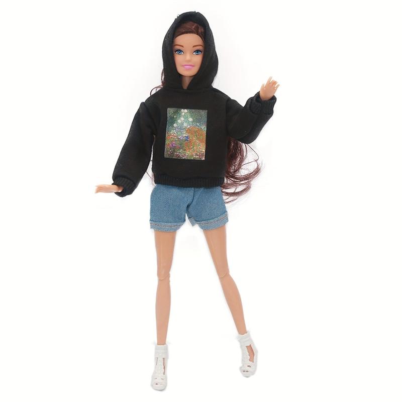 Y2K Doll Suit Street Style Hoody Denim Shorts 2pcs Set