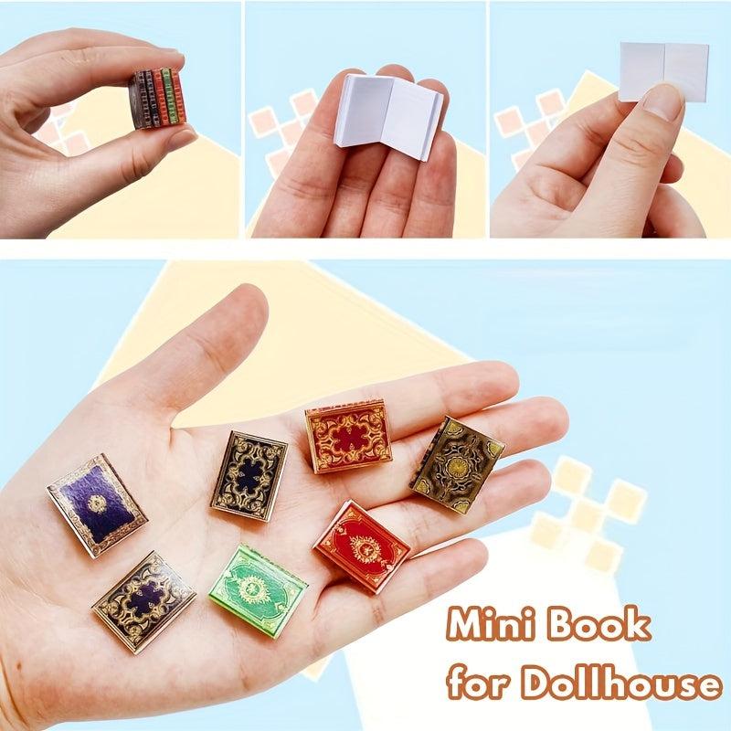 2pcs Mini Paper Books Dollhouse Furniture Decor