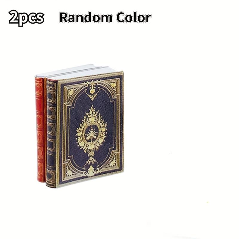 2pcs Mini Paper Books Dollhouse Furniture Decor