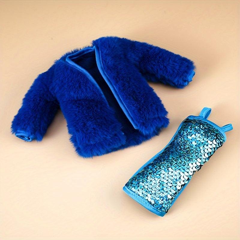 Plush Fleece Doll Clothing Set For 11.81-inch Girl Doll