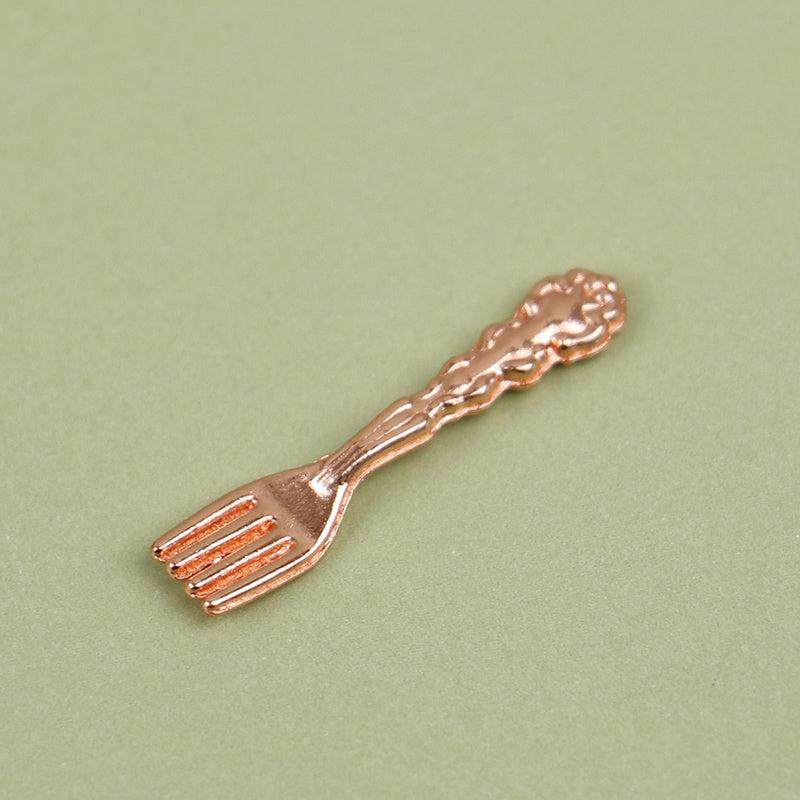 Mini Ceramic Plate Fork Spoon Set Tableware Toy Doll Home Accessories