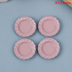 Mini Ceramic Plate Fork Spoon Set Tableware Toy Doll Home Accessories