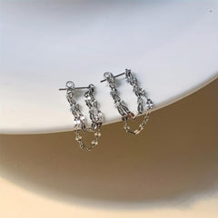 Chain Earrings Dangle Stud Tassel Jewelry