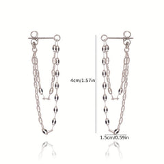 Chain Earrings Dangle Stud Tassel Jewelry