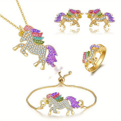 Unicorn Pendant Necklace Set - Holiday Party Gift