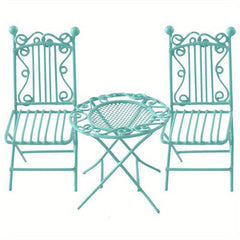 1:12 Dollhouse Table Chair Set Home Balcony Garden Decor Toy