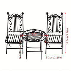1:12 Dollhouse Table Chair Set Home Balcony Garden Decor Toy