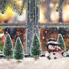 Mini Sisal Snow Frost Trees Winter Mini Pine