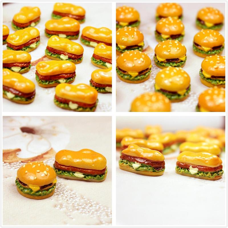 10pcs Mini Hamburgers Pretend Play Kitchen Toy For Dolls DIY Decoration