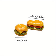 10pcs Mini Hamburgers Pretend Play Kitchen Toy For Dolls DIY Decoration