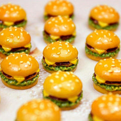 10pcs Mini Hamburgers Pretend Play Kitchen Toy For Dolls DIY Decoration