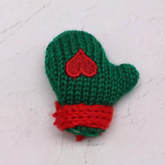 Dollhouse Mini Christmas Gloves Knitted Love Doll Accessories