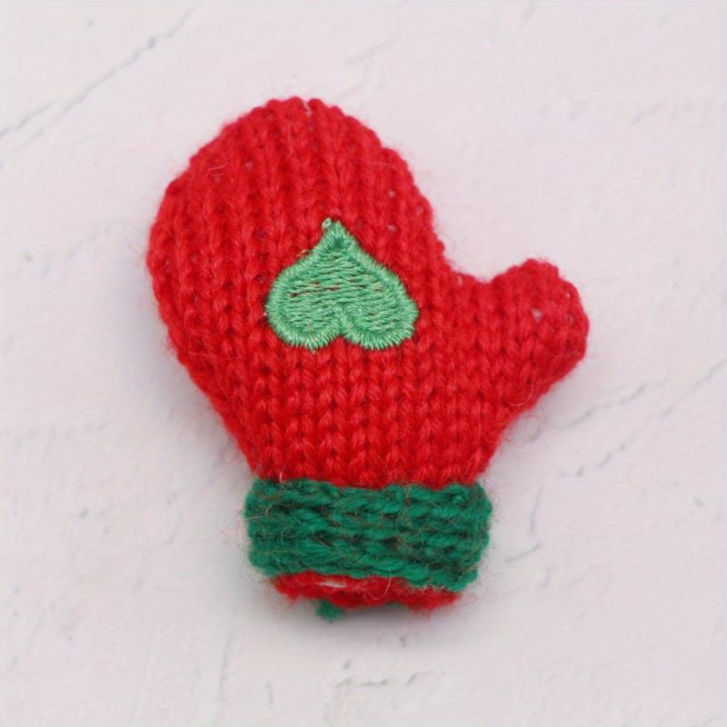Dollhouse Mini Christmas Gloves Knitted Love Doll Accessories