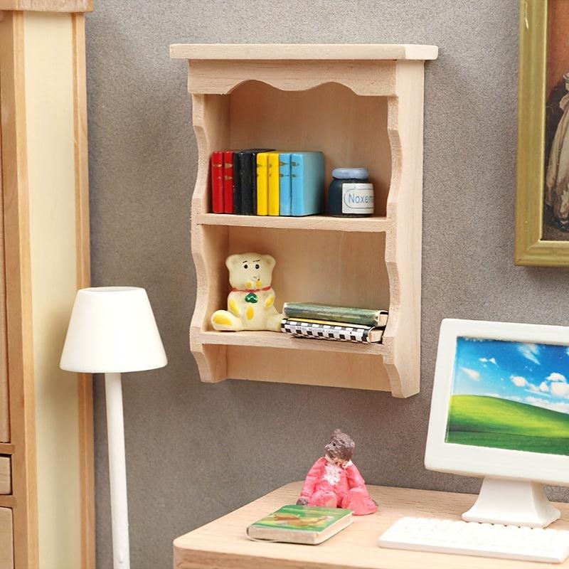 1pc Dollhouse Mini Hanging Cabinet Simulative Storage Rack