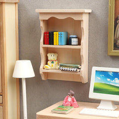 1pc Dollhouse Mini Hanging Cabinet Simulative Storage Rack
