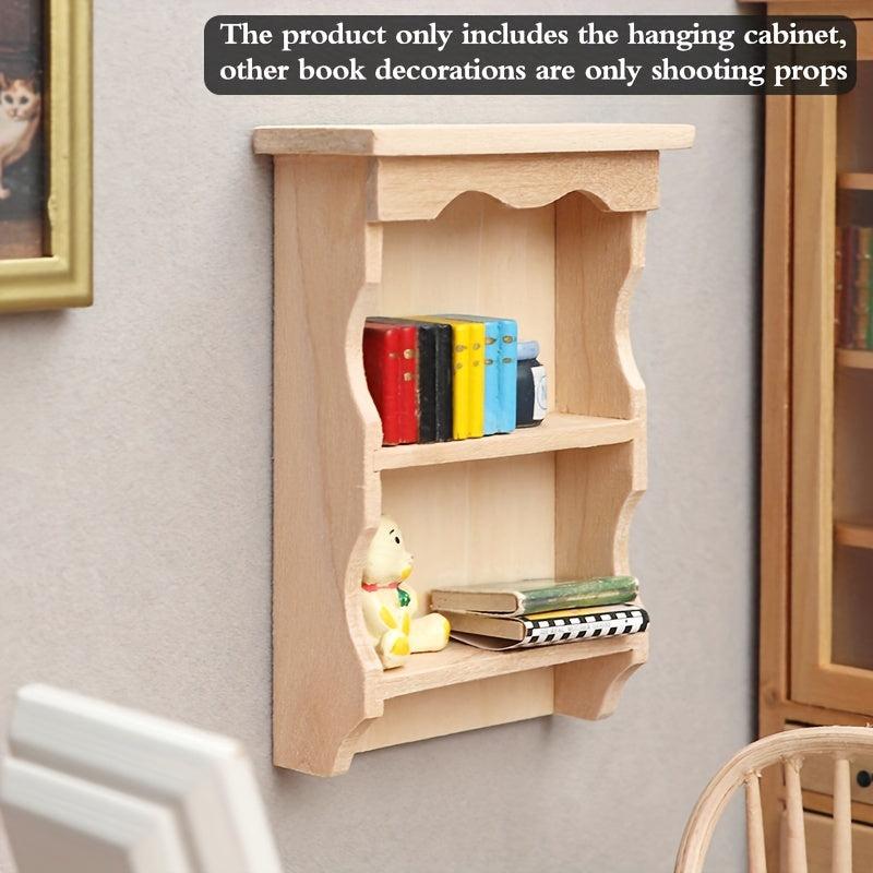 1pc Dollhouse Mini Hanging Cabinet Simulative Storage Rack