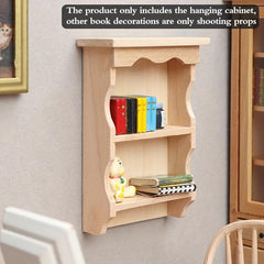 1pc Dollhouse Mini Hanging Cabinet Simulative Storage Rack