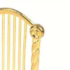 Miniature Harp Model Dollhouse Musical Instrument Toy